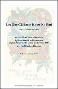 Let Our Gladness Know No End SATB choral sheet music cover Thumbnail